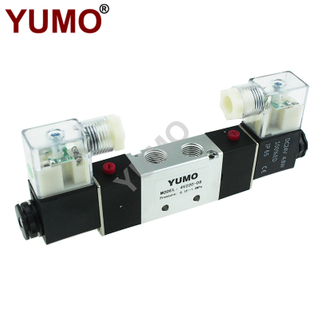 188游戏下载YUMO 24VDC气动双电磁阀4V220-08