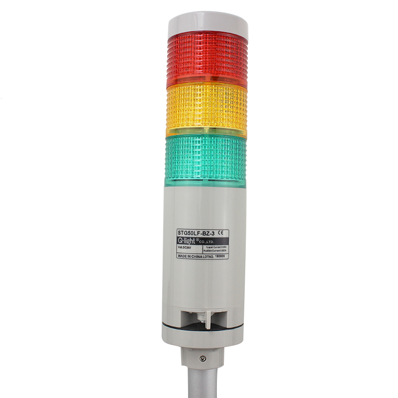 50mm 3 Layer LED Steady Flashing Built-in Buzzer Tower Light