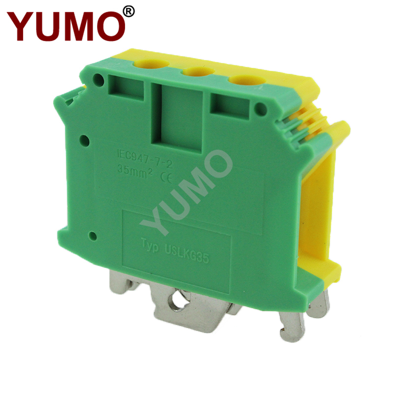 USLKG35 Grounding UK Type Phoenix Din Rail Terminal Blocks 35mm2 Terminal Block