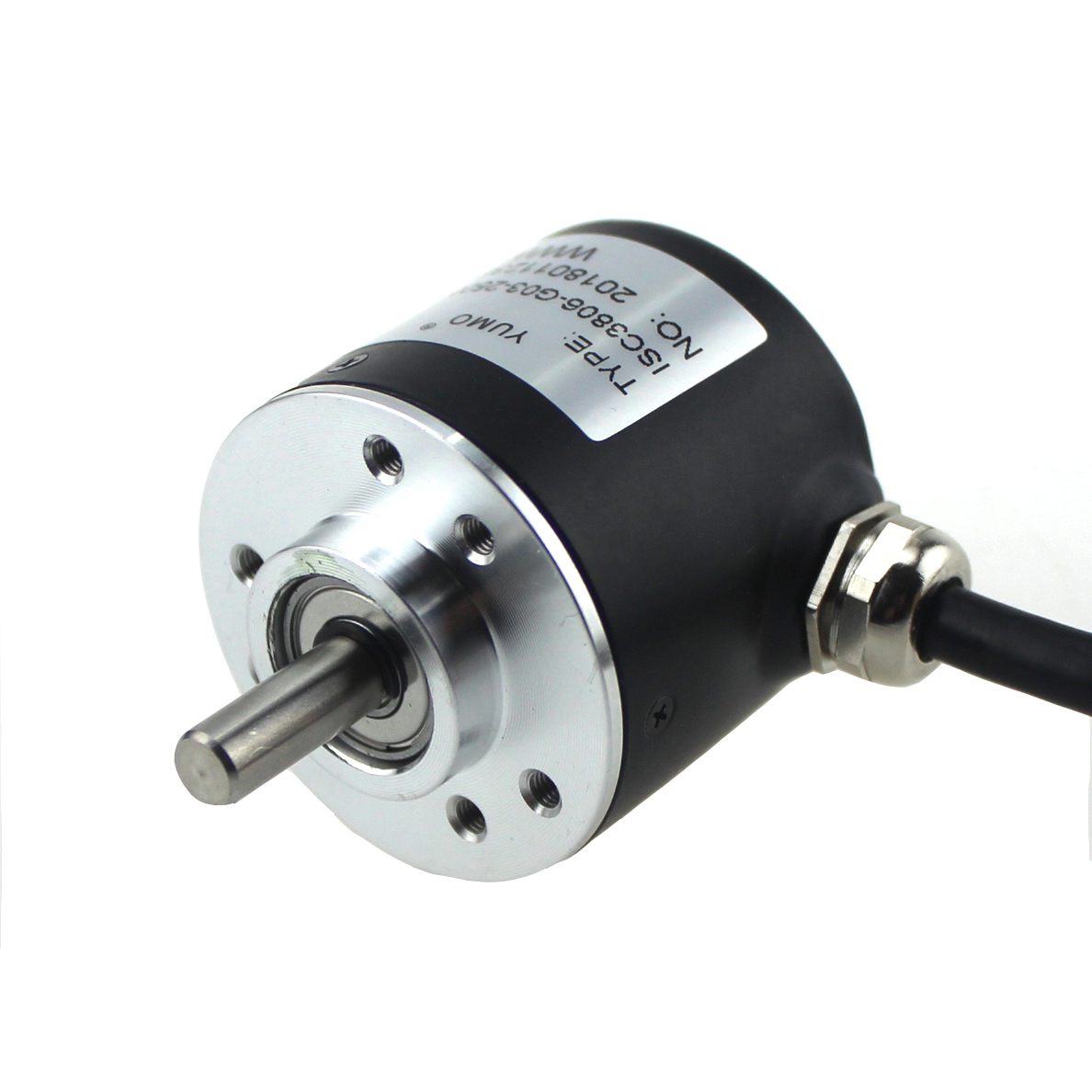 1000PPR, Push-pull with 5-26V Mini Size 38mm Diameter Shell Solid Shaft Rotary Encoder with Different Resolutions 