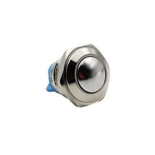 YUMO JS16B-10N 16mm metal push button domed momentary push button plated brass with screw terminals