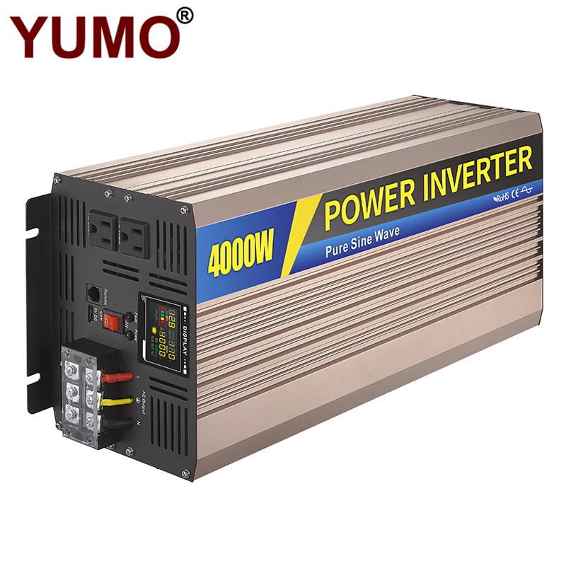 YUMO Pure Sine Wave Inverter SGPE1000w/4000W/8000W 12/24/48VDC (Color Display And Remote Control Is Optional)