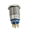YUMO 19mm 2NO 2NC Waterproof Stainless Steel Metal Push Button Switch