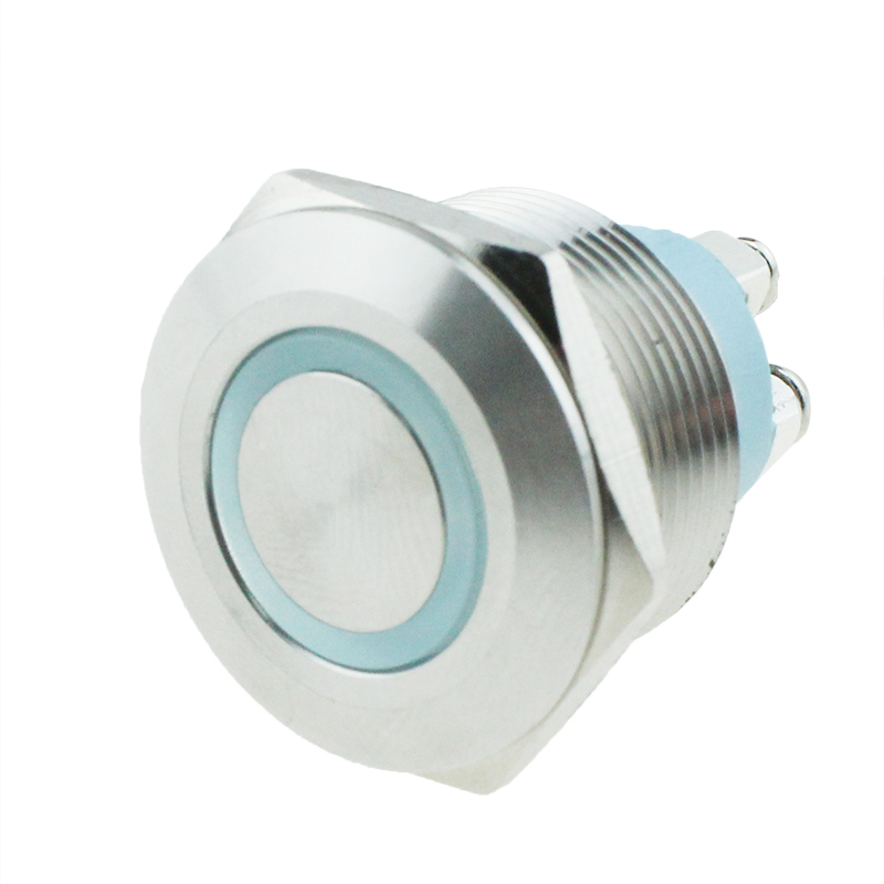 YUMO Metal push button JS22F-11E-W-12V-S Selevator equipment waterproof LED button