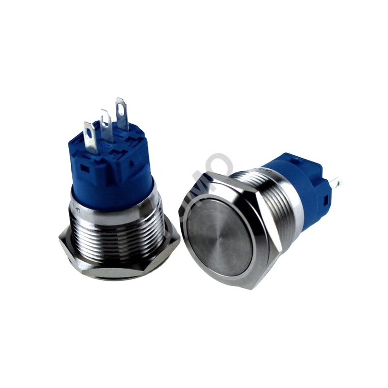 YUMO 19mm momentary stainless steel metal push button LA19-AJS11S 
