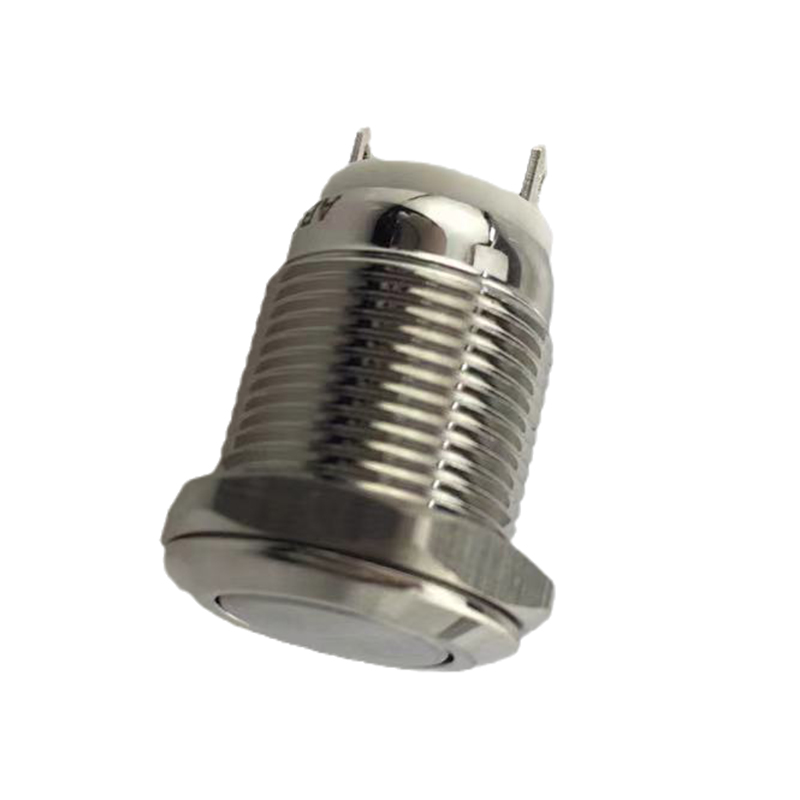 YUMO IP67 12mm Flat Copper Plating Momentary Metal Push Button Switch without light Indicator