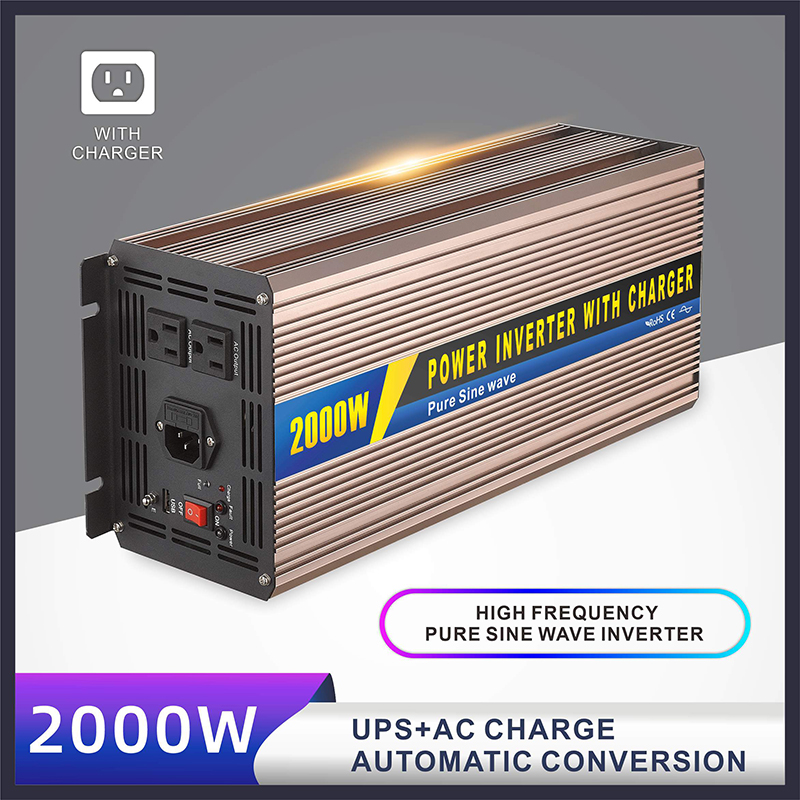 YUMO SGPC 2000W Pure Sine Wave Inverter With UPS Inverter 12V 220V Solar Inverter Battery Charger High Frequency