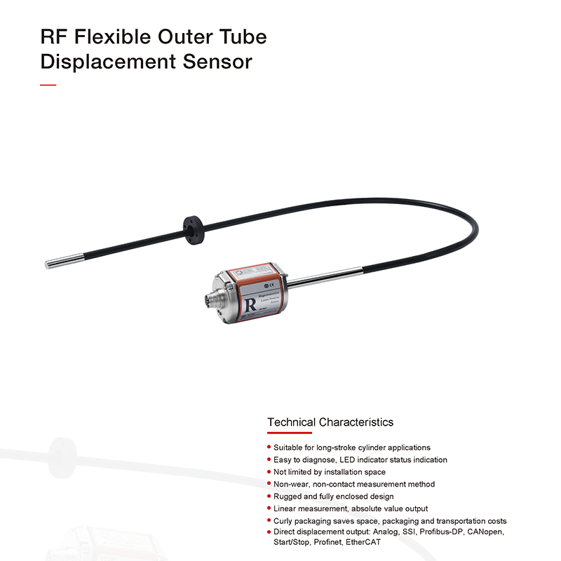 YUMO RF Profinet Output Flexible Outer Tube Displacement Sensor