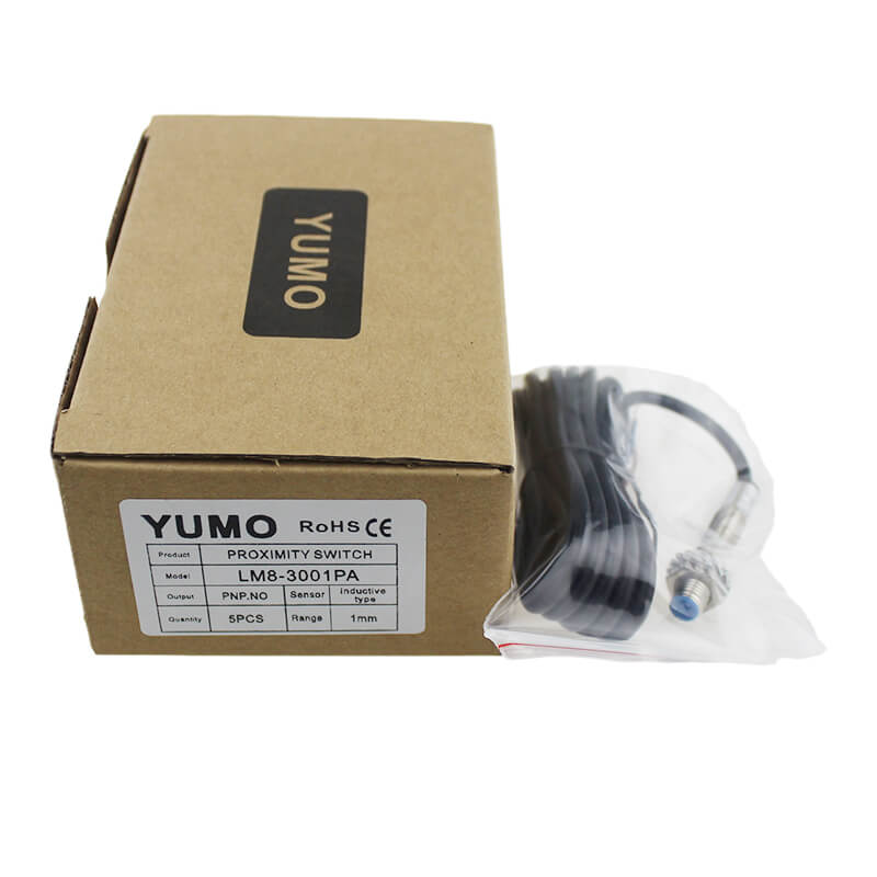 YUMO LM8-3001PA DC6-36V 1mm Flush PNP NO Optical Proximity Switch Industrial Proximity Sensor