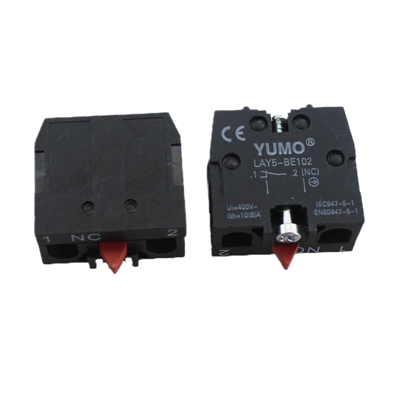 YUMO LAY5-BE102D NC Normally closed push button auxiliary contact