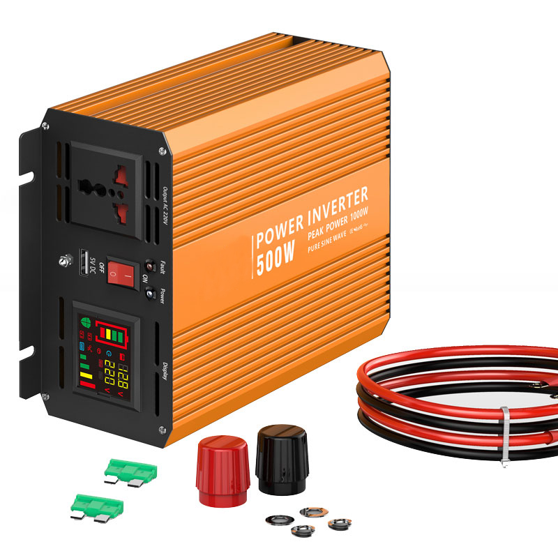 YUMO SGPI 500W/1000W 12/24VDC Double Voltage Automatic Recognition Power Inverter(color Display + Remote Control Optional)