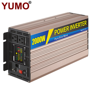 YUMO Pure Sine Wave Inverter SGPE 2000w 12/24/48VDC (Color display and remote control is optional)
