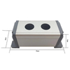 19mm Waterproof Aluminium Alloy Metal Push Button Switch Box Outdoor Power Control Box with 2 Holes