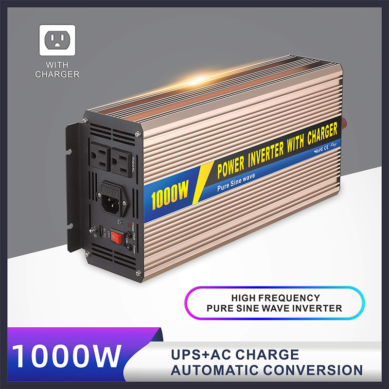 YUMO SGPC 1000W Pure Sine Wave Inverter With UPS Inverter 12V 220V Solar Inverter Battery Charger High Frequency