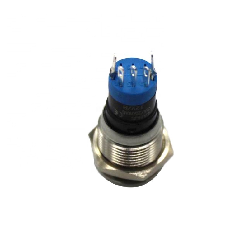 ABS16S-P11-E Illuminated Switches Flat Round Waterproof metal Push Button