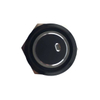 19mm MAX 16A 1NO IP65 Green Ring Light Black Self-locking Metal Push Button Switch