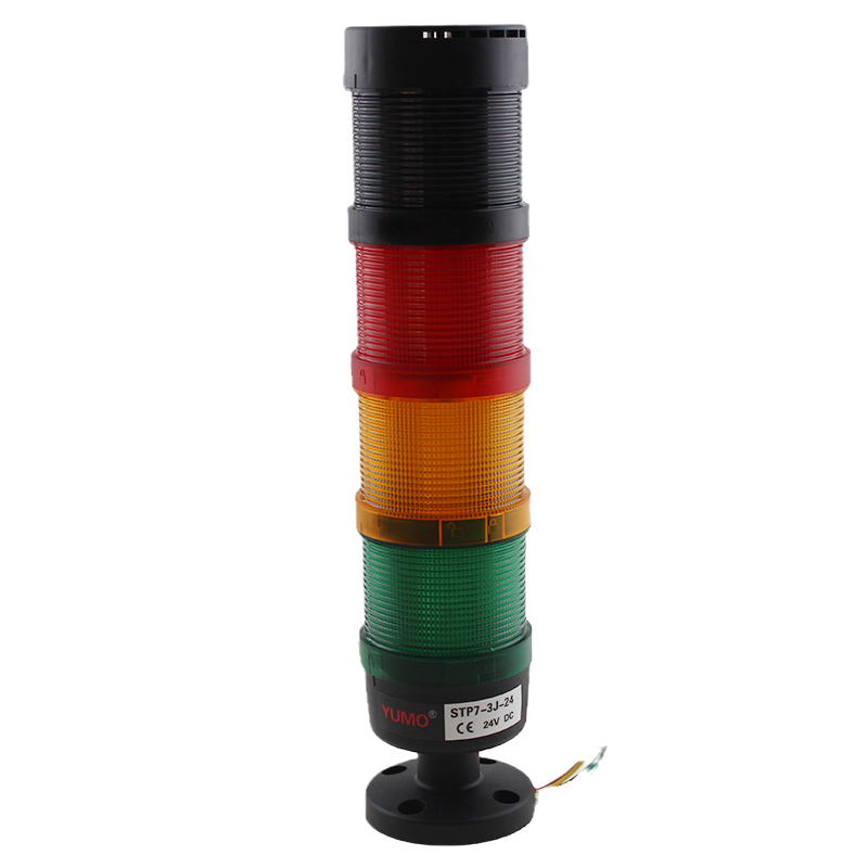 LED tower light 3layers(Red Orange Green) with buzzer flash and steady light together DC24V STP7-3J-24