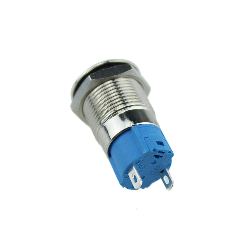 YUMO 12mm ABS12C-P1 flat head Momentary 220VAC COPPER push button switch