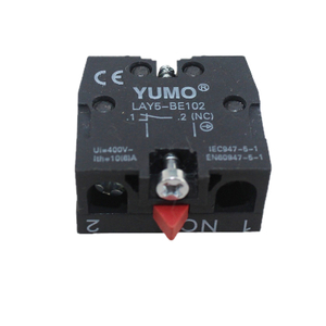 YUMO LAY5-BE102D NC Normally closed push button auxiliary contact